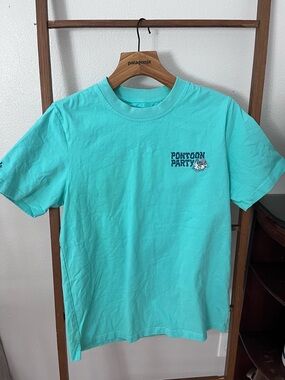 Waggle Pontoon Party Graphic Tee - Aqua Turquoise